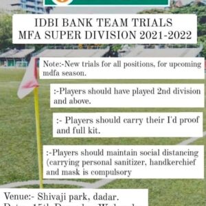 mumbai mfa football trial idbi bank