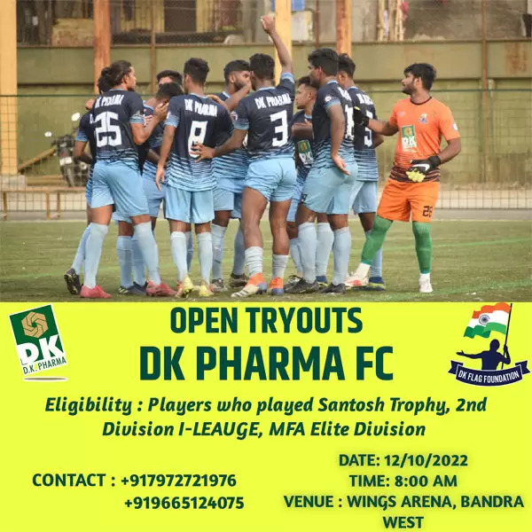 OPEN TRYOUTS FOR DK PHARMA FC FOOTBALL TEAM